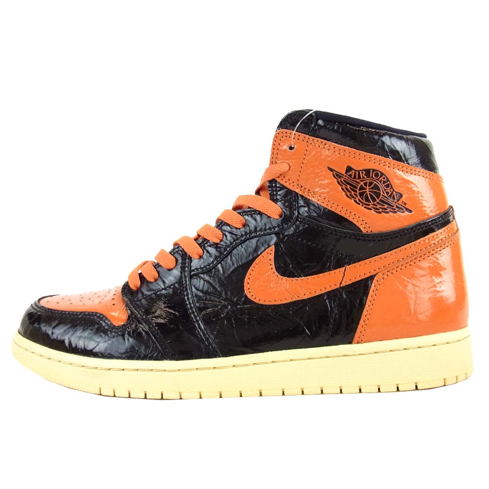 NIKE AIR JORDAN ナイキ ジョーダン 555088-028 1 RETRO HIGH OG SHATTERED BAC レトロ ハイ シャッタード ハイカット オレンジ系 ブラック系 28.5cm【新古品】【未使用】【中古】