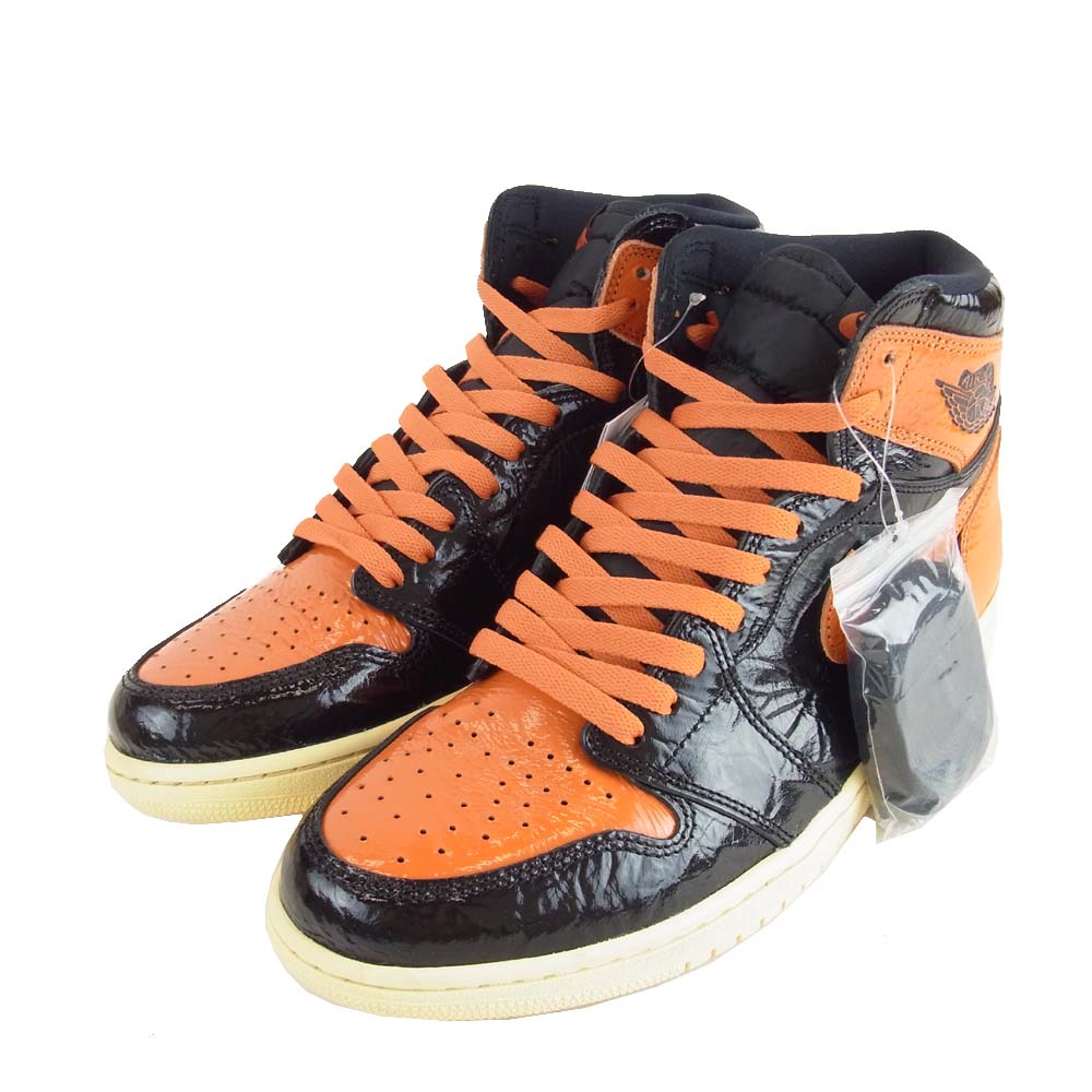 NIKE AIR JORDAN ナイキ ジョーダン 555088-028 1 RETRO HIGH OG SHATTERED BAC レトロ ハイ シャッタード ハイカット オレンジ系 ブラック系 28.5cm【新古品】【未使用】【中古】