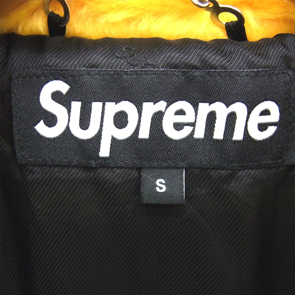 Supreme シュプリーム 20SS RN101837 未使用品 Faux Fur Varsity Jacket ファー ヴァ―シティ ジャケット イエロー系 オレンジ系 S【極上美品】【中古】
