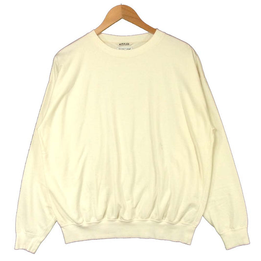 AURALEE オーラリー A8SP01NU SUPER HIGE GAUGE SWEAT BIG P/O プルオーバー スウェット トレーナー オフホワイト系 3【中古】