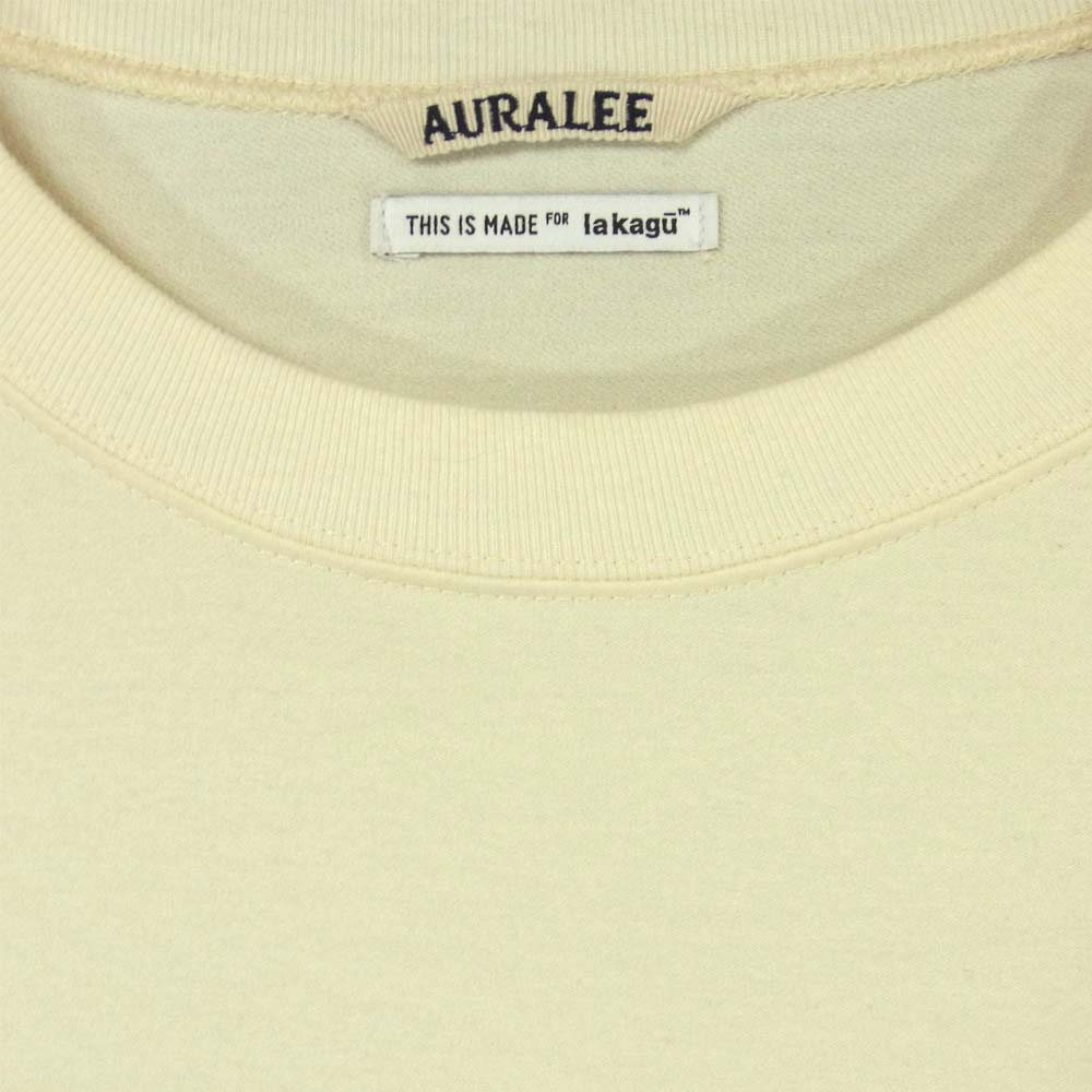 AURALEE オーラリー A8SP01NU SUPER HIGE GAUGE SWEAT BIG P/O プルオーバー スウェット トレーナー オフホワイト系 3【中古】