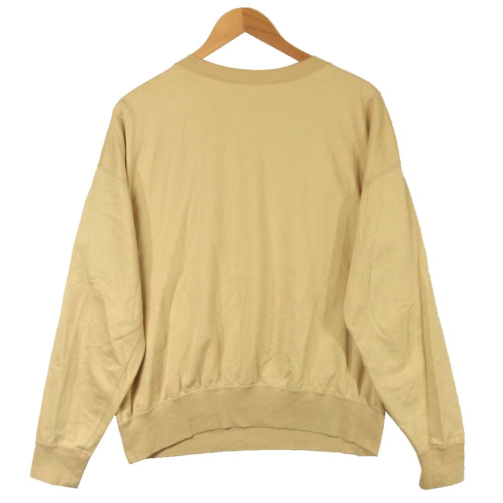 AURALEE オーラリー A7SP01NU SUPER HIGH GAUGE SWEAT BIG P/O プルオーバー スウェット コットン 日本製 ベージュ系 3【中古】