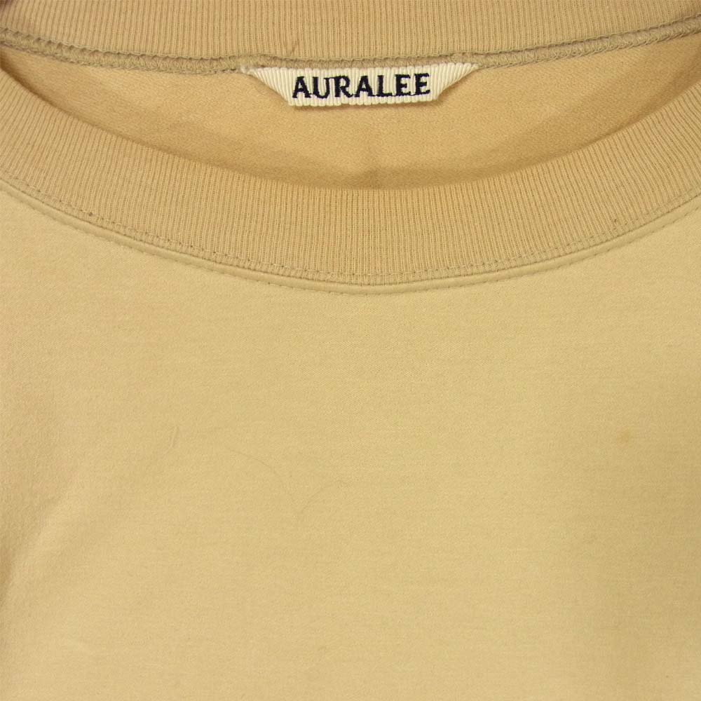AURALEE オーラリー A7SP01NU SUPER HIGH GAUGE SWEAT BIG P/O プルオーバー スウェット コットン 日本製 ベージュ系 3【中古】