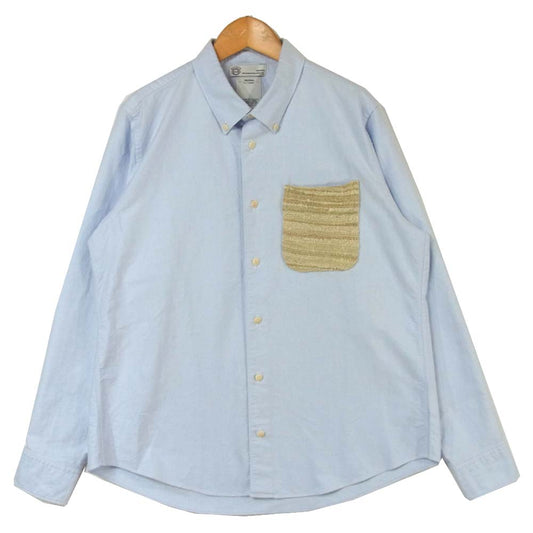VISVIM ビズビム 16SS 0116105011005 POCKET B.D. SHIRT L/S オックスフォード 長袖シャツ コットン 日本製 ライトブルー系 1【中古】