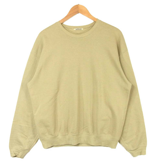 AURALEE オーラリー A9SP02GU SUPER SOFT SWEAT BIG P/O プルオーバー スウェット コットン 日本製 グレージュ系 3【中古】