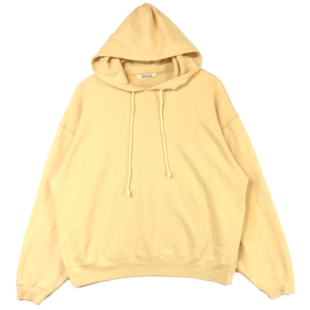 AURALEE オーラリー A8SP01GU SUPER SOFT SWEAT P/O PARKA スウェット パーカー コットン 日本製 ベージュ系 3【中古】