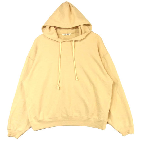 AURALEE オーラリー A8SP01GU SUPER SOFT SWEAT P/O PARKA スウェット パーカー コットン 日本製 ベージュ系 3【中古】