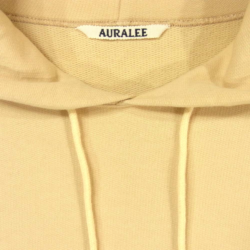 AURALEE オーラリー A8SP01GU SUPER SOFT SWEAT P/O PARKA スウェット パーカー コットン 日本製 ベージュ系 3【中古】
