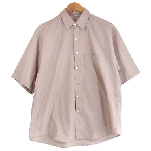 AURALEE オーラリー A9SS02TN ASHED FINX TWILL HALF SLEEVED BIG SHIRTS ピンク系 3【中古】