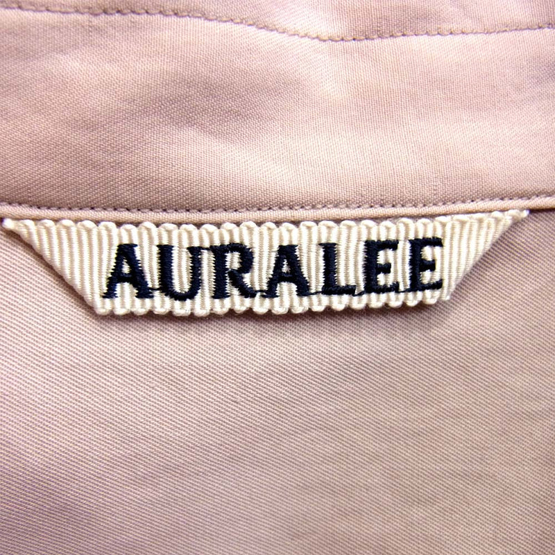 AURALEE オーラリー A9SS02TN ASHED FINX TWILL HALF SLEEVED BIG SHIRTS ピンク系 3【中古】
