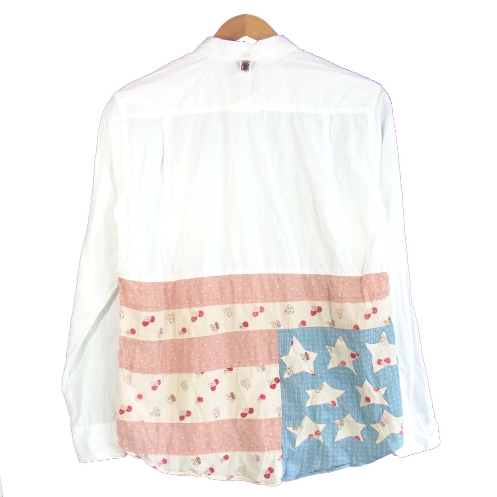 VISVIM ビズビム 0114105011012 LUNGTA STARS BD SHIRT L/S 切替 星条旗 長袖シャツ ホワイト系 1【中古】