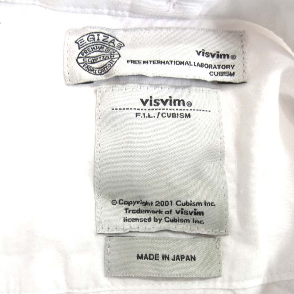 VISVIM ビズビム 0114105011012 LUNGTA STARS BD SHIRT L/S 切替 星条旗 長袖シャツ ホワイト系 1【中古】
