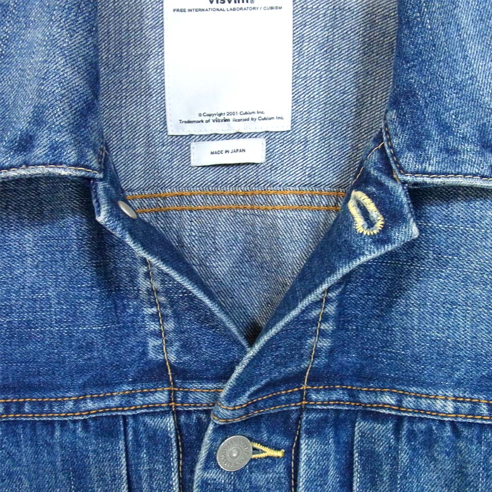 VISVIM ビズビム 14SS 0114305006002 SS 101 JKT DAMAGED デニムジャケット インディゴブルー系 1【中古】
