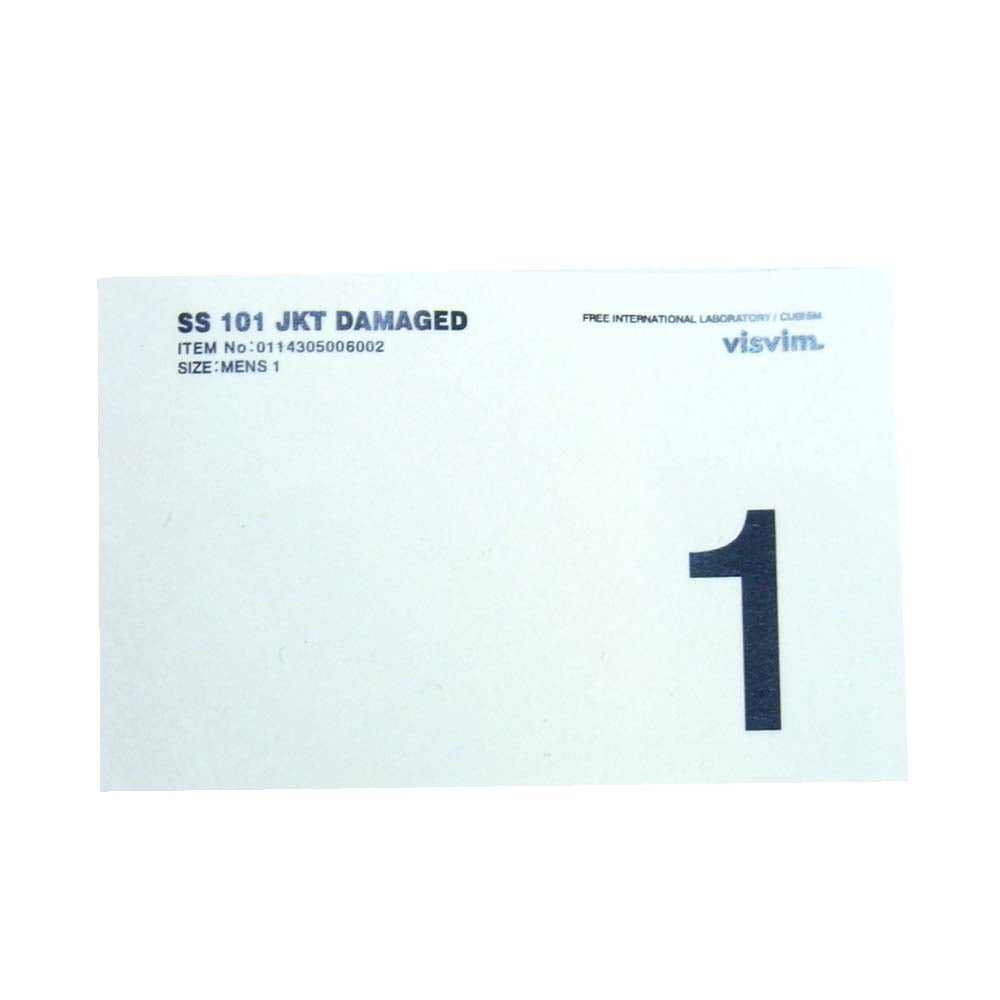 VISVIM ビズビム 14SS 0114305006002 SS 101 JKT DAMAGED デニムジャケット インディゴブルー系 1【中古】