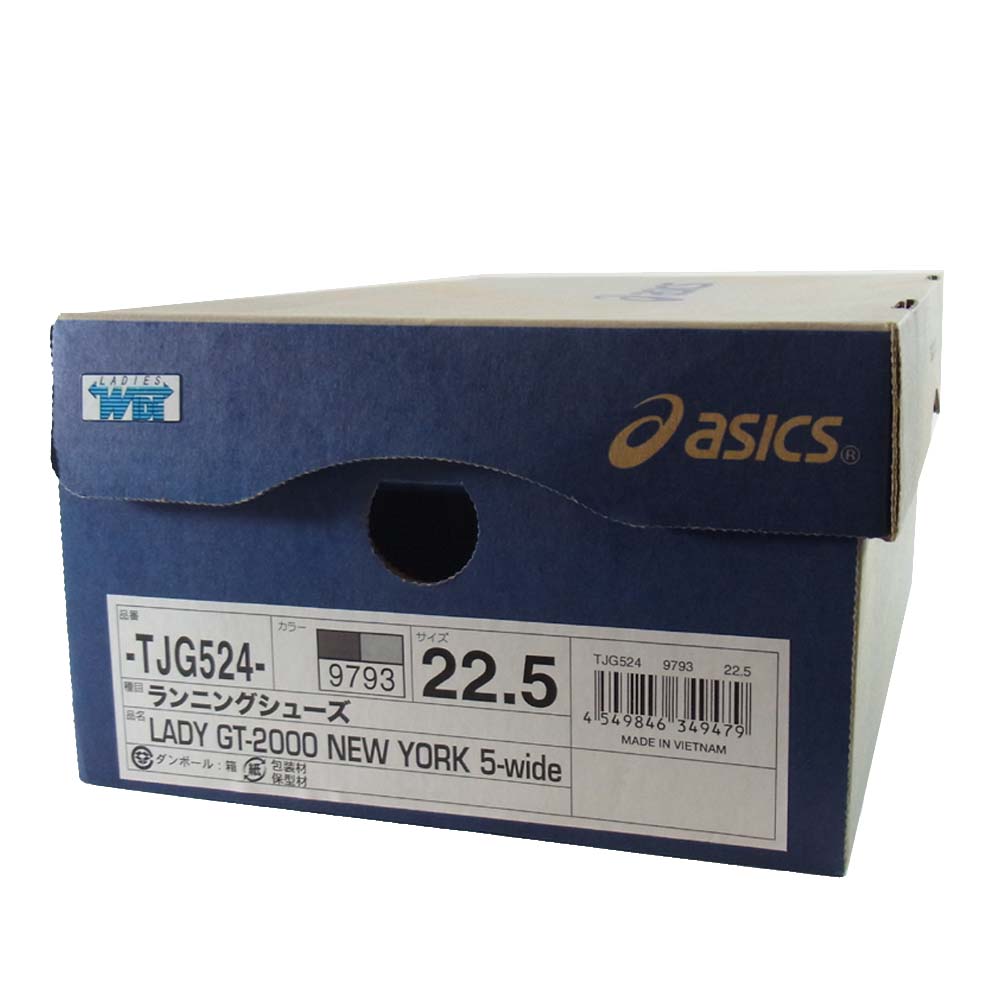 asics アシックス TJG524 LADY GT-2000 NEWYORK 2-wide  グレー系 22.5㎝【新古品】【未使用】【中古】