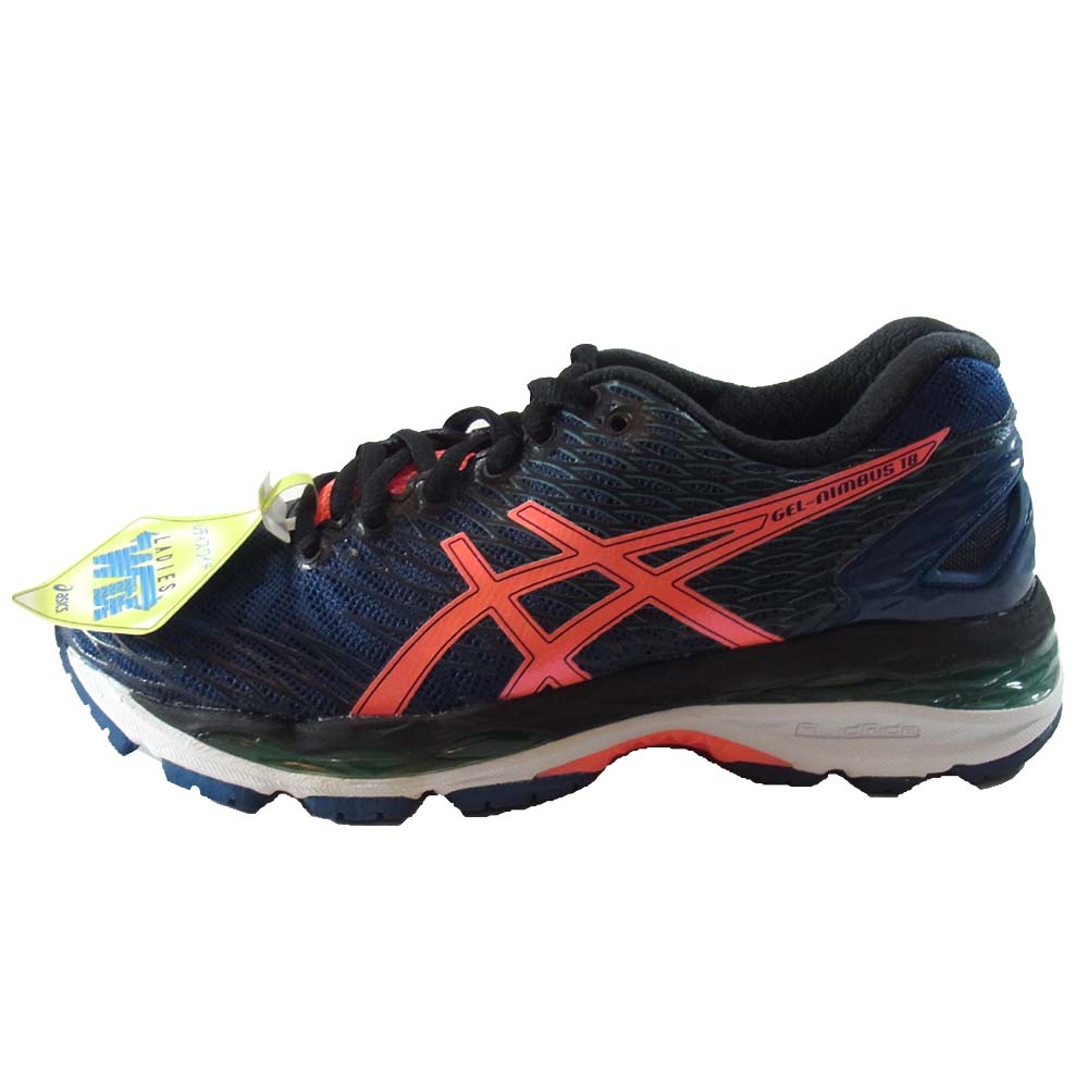 asics アシックス TJG512 LADY GEL-NIMBUS 18-wide ネイビー系 22.5㎝【新古品】【未使用】【中古】