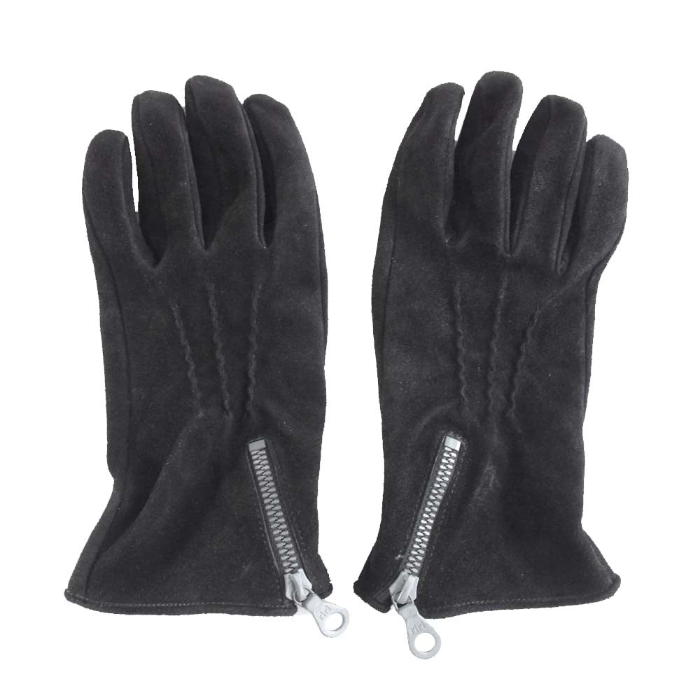 イサムカタヤマバックラッシュ スエード レザー グローブ 手袋 ブラック系 L【中古】