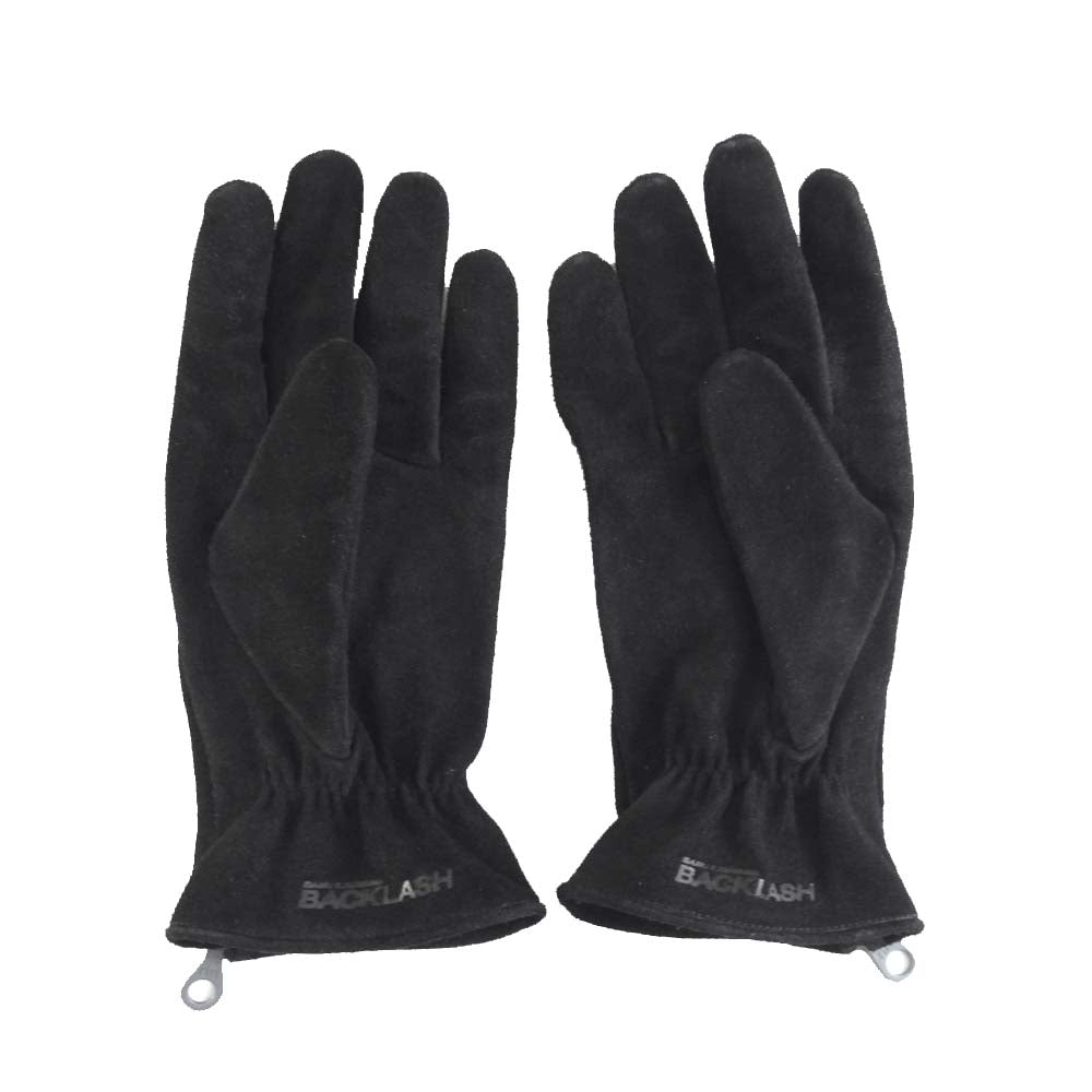 イサムカタヤマバックラッシュ スエード レザー グローブ 手袋 ブラック系 L【中古】