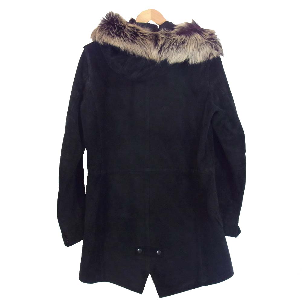 イサムカタヤマバックラッシュ 1098-05 オールカウレザー スエード モッズコート ブラック系 2【中古】