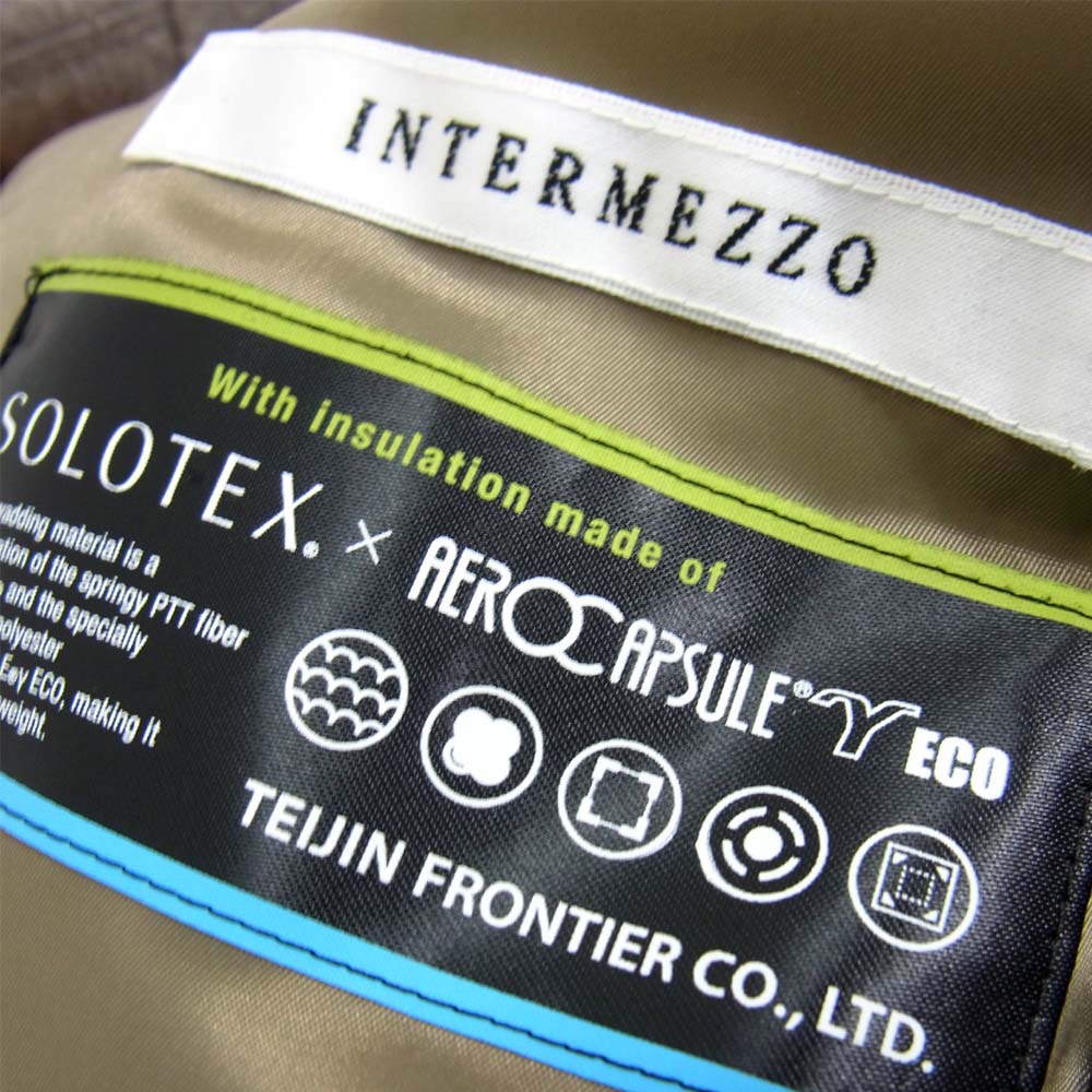 インターメッツォ SOLOTEX x AEROCAPSULE ジャケット ベージュ系 L【極上美品】【中古】