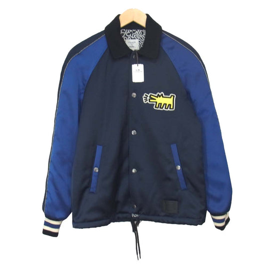 COACH コーチ 228991JDC1 Keith Haring キースヘリング KH SOUVENIR COACH JK スーベニア コーチジャケット ネイビー系 XS【新古品】【未使用】【中古】