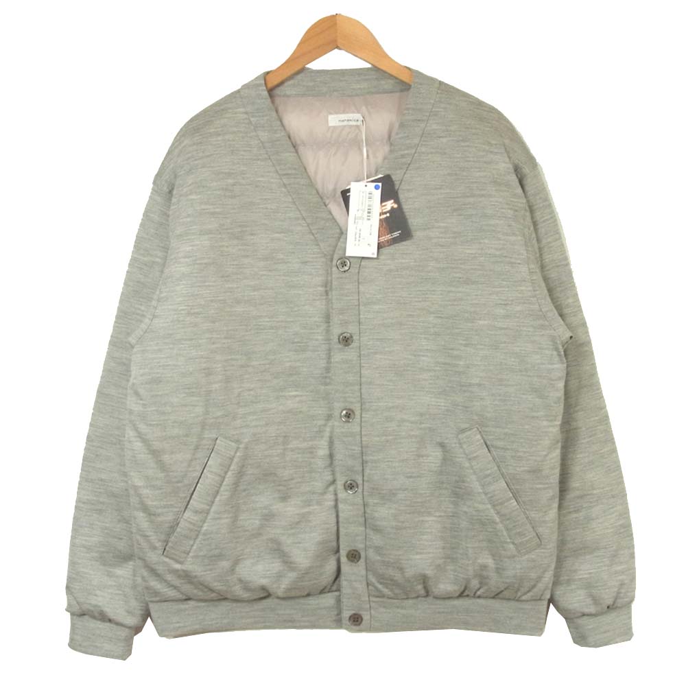 nanamica ナナミカ SUAF952 光電子 DOWN CARDIGAN ダウン カーデ カーディガン 中国製 グレー系 L【新古品】【未使用】【中古】
