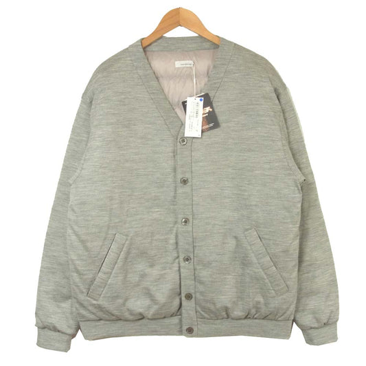 nanamica ナナミカ SUAF952 光電子 DOWN CARDIGAN ダウン カーデ カーディガン 中国製 グレー系 L【新古品】【未使用】【中古】