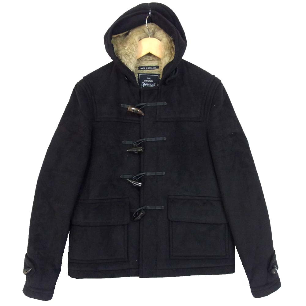 Gloverall グローバーオール イングランド製 フェイクスエード 裏ボア ダッフルコート ブラック系 M【中古】