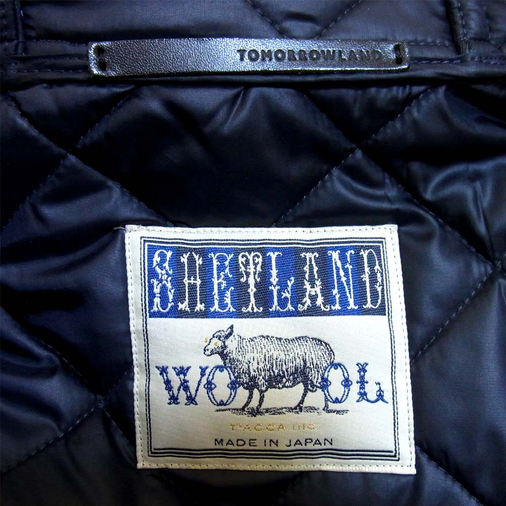 TOMORROWLAND トゥモローランド SHETLAND WOOL シェットランドウール Thermore キルティング ジャケット ブラック系 M【中古】