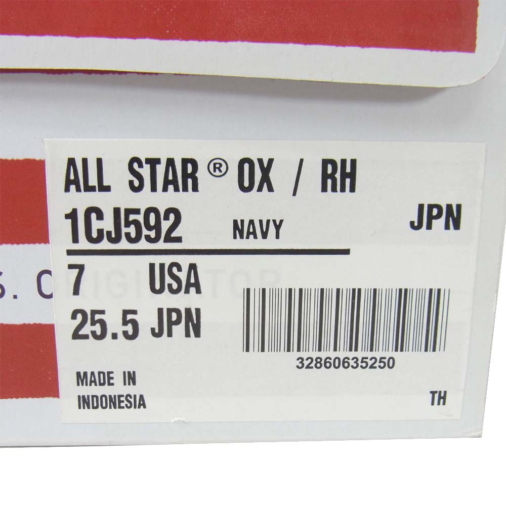 Ron Herman ロンハーマン × CONVERSE コンバース 1CJ592 オールスター スニーカー ネイビー系 25.5cm【新古品】【未使用】【中古】