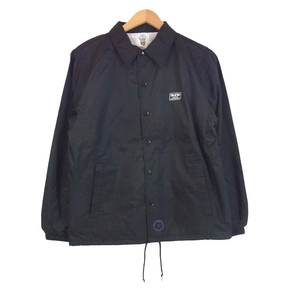 エムアンドエムカスタムパフォーマンス PRINT WINDBREAKER プリント ウィンドブレーカー コーチジャケット ブラック系 S【新古品】【未使用】【中古】
