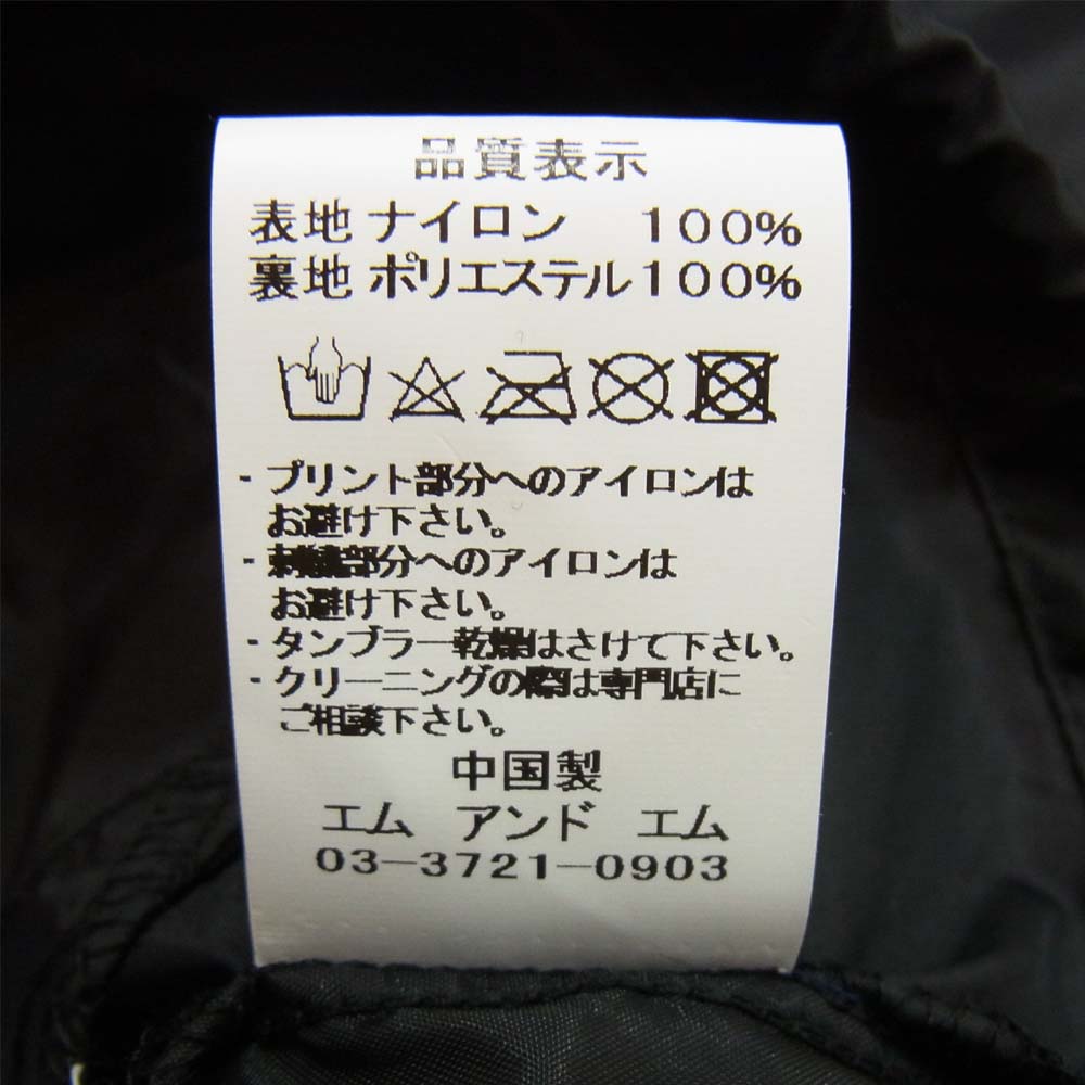エムアンドエムカスタムパフォーマンス PRINT WINDBREAKER プリント ウィンドブレーカー コーチジャケット ブラック系 S【新古品】【未使用】【中古】