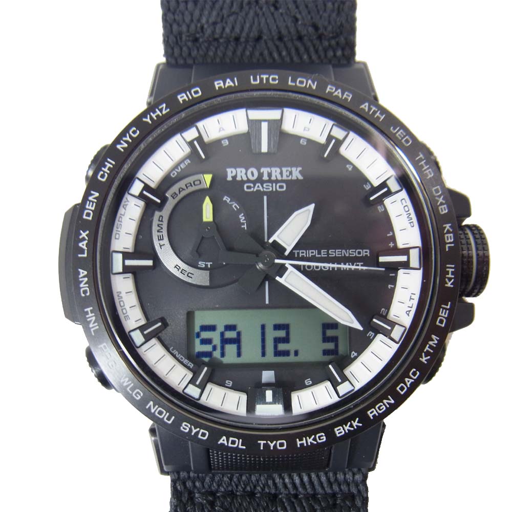 CASIO ＰＲＯTREK カシオ プロトレック PRW-60YBM クライマーライン ソーラー 電波時計 リストウォッチ ブラック系【中古】