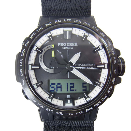 CASIO ＰＲＯTREK カシオ プロトレック PRW-60YBM クライマーライン ソーラー 電波時計 リストウォッチ ブラック系【中古】