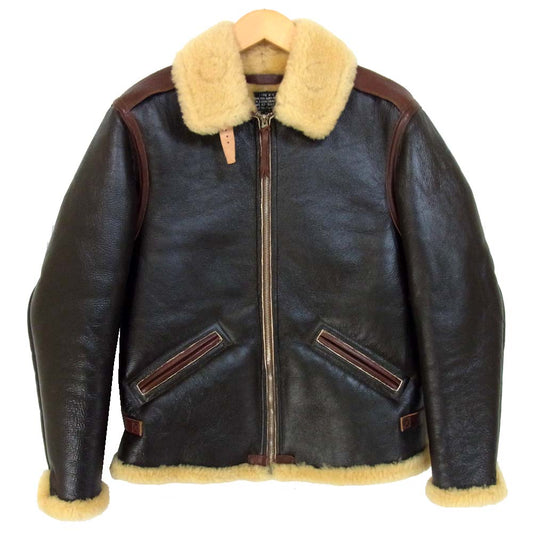 TOY'S McCOY トイズマッコイ 極美品 42-5112-P B-6 ムートン ボマー ジャケット ブラック系 36【美品】【中古】