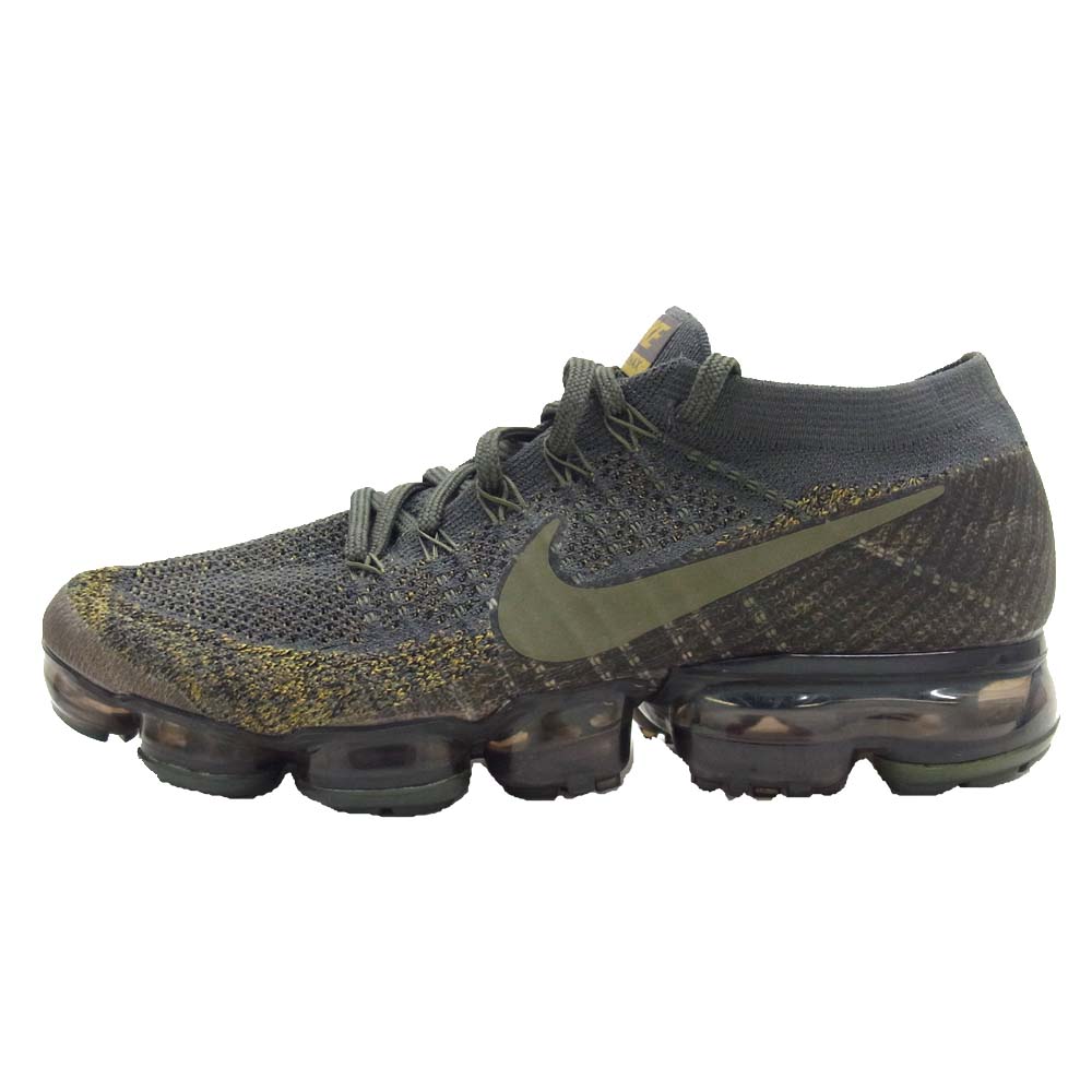 NIKE ナイキ 899473-004 AIR VAPORMAX FLYKNIT ヴェイパーマックス フライニット グレー系 イエロー系 27.5cm【中古】
