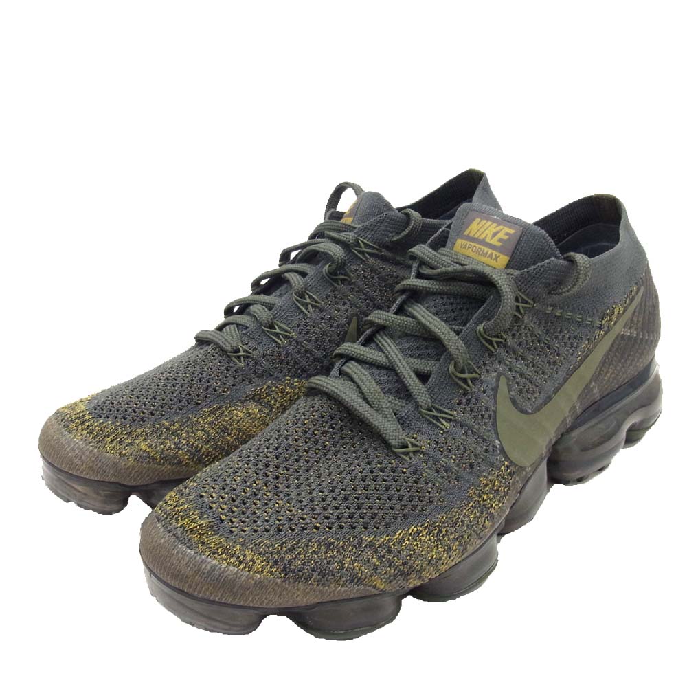NIKE ナイキ 899473-004 AIR VAPORMAX FLYKNIT ヴェイパーマックス フライニット グレー系 イエロー系 27.5cm【中古】