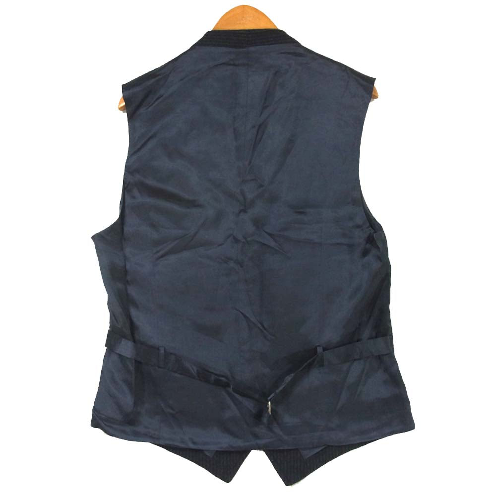 RALPH LAUREN ラルフローレン 国内正規品 RUGBY ラグビー カシミヤ混 ストライプ ジレ ベスト ダークネイビー系 38【美品】【中古】