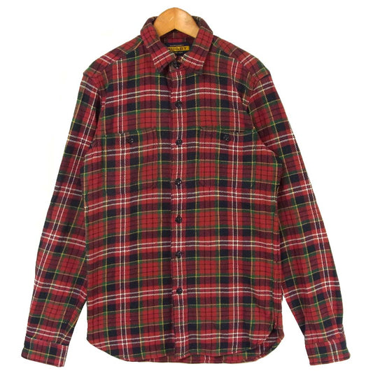 RALPH LAUREN ラルフローレン 国内正規品 RUGBY ラグビー チェック ネルシャツ コットン レッド系 XS【中古】