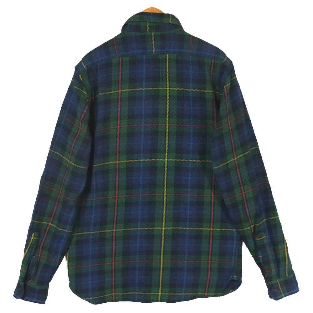 RALPH LAUREN ラルフローレン 国内正規品 RUGBY ラグビー チェック  ネルシャツ コットン グリーン系 XS【中古】