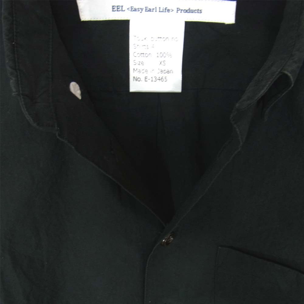 EEL イール E-13465 Touki button no Shirts 陶器釦のシャツ 長袖 シャツ ブラック系 XS【中古】
