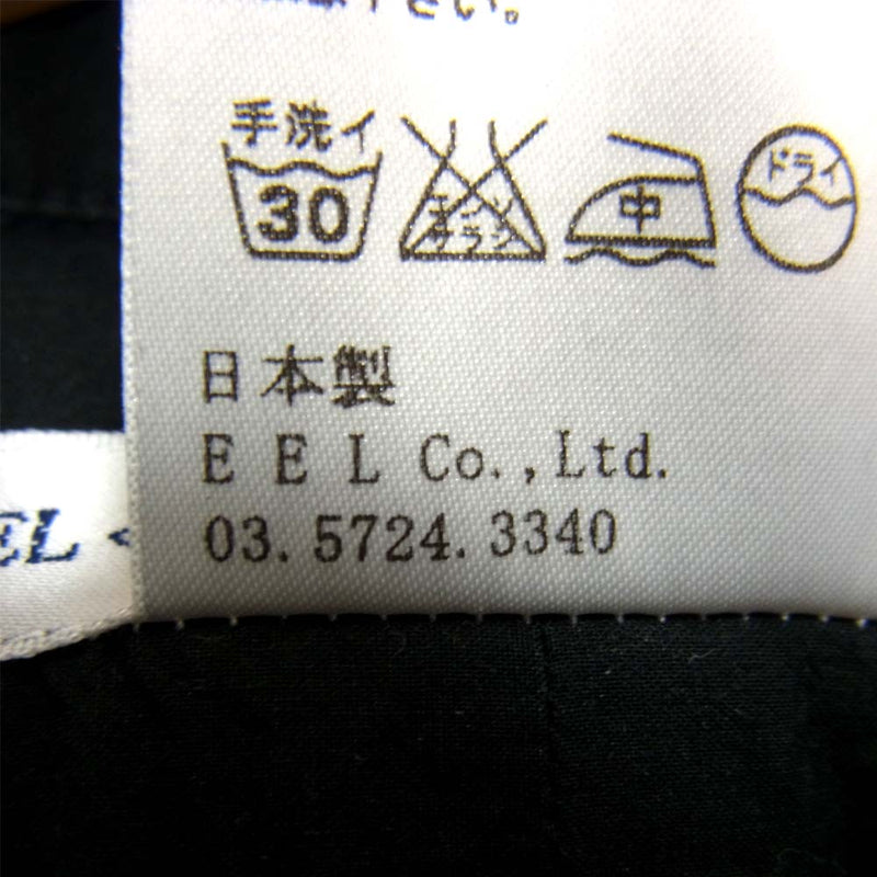 EEL イール E-13465 Touki button no Shirts 陶器釦のシャツ 長袖 シャツ ブラック系 XS【中古】