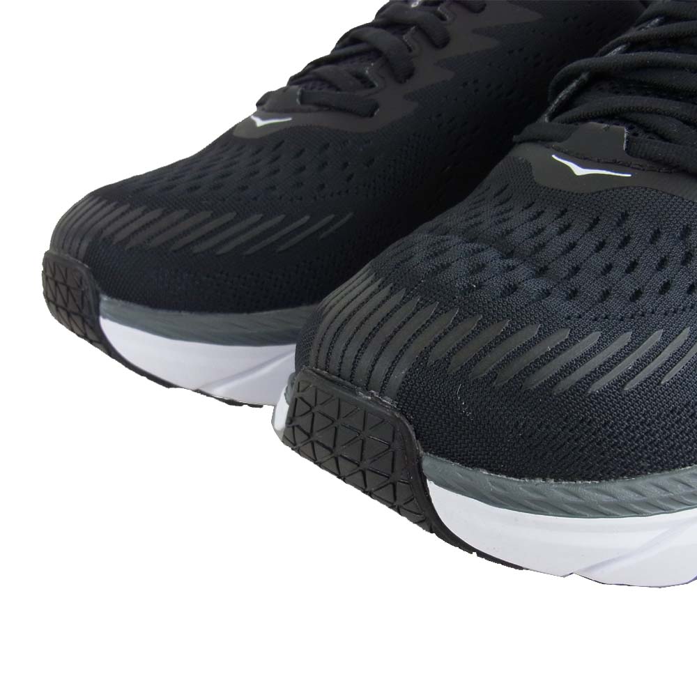 HOKA ONE ONE ホカ オネオネ 1110534 CLIFTON 7 WIDE クリフトン ワイド ブラック系 ホワイト系 27.5cm【極上美品】【中古】