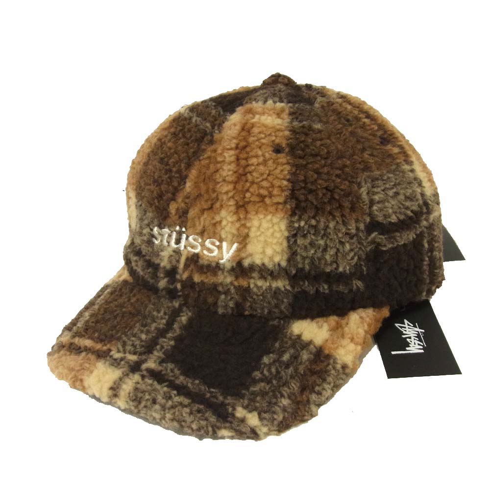 STUSSY ステューシー 20F131954 SHERPA FLEECE LOW PRO CAP シェルパ フリース キャップ ブラウン系【新古品】【未使用】【中古】