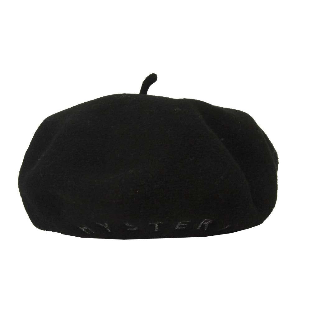 HYSTERIC GLAMOUR ヒステリックグラマー 01193QH02 Le Beret Francais LOGO 刺繍 ベレー ブラック系【中古】