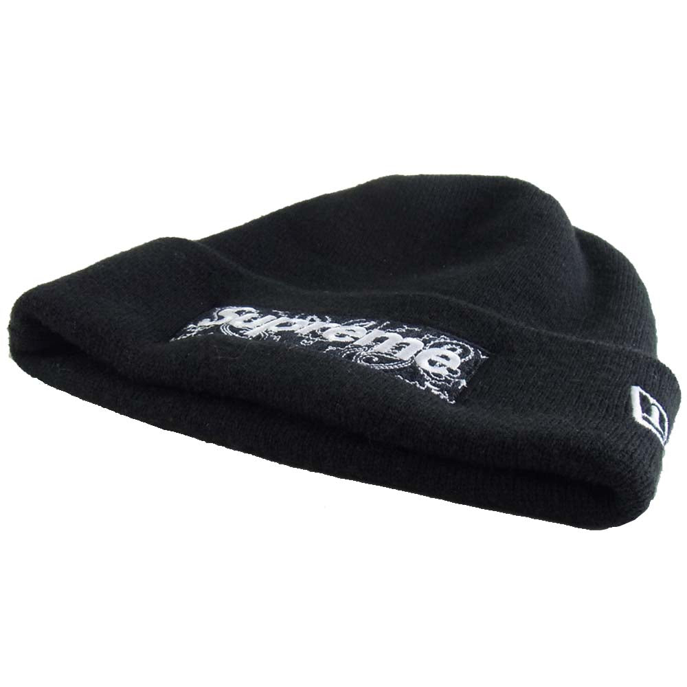 Supreme シュプリーム 19AW xNEW ERA ニューエラ Bandana Box Logo Beanie バンダナ ボックスロゴ ニットキャップ ブラック系【中古】