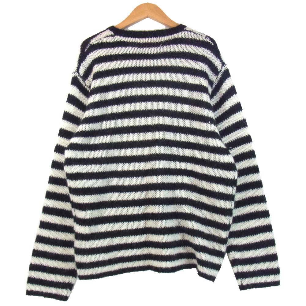 Supreme シュプリーム 19AW Stripe Mohair Sweater ストライプ モヘア セーター 黒×白【極上美品】【中古】
