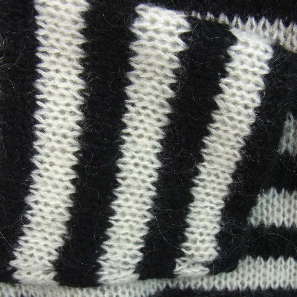 Supreme シュプリーム 19AW Stripe Mohair Sweater ストライプ モヘア セーター 黒×白【極上美品】【中古】