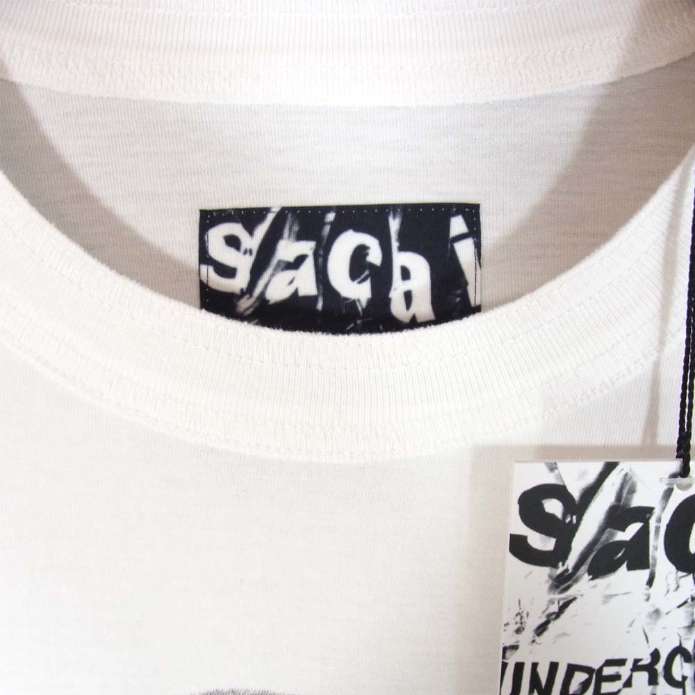 UNDERCOVER アンダーカバー  18SS UCT9818-2 sacai サカイ 半袖 Tシャツ ホワイト系 3【新古品】【未使用】【中古】