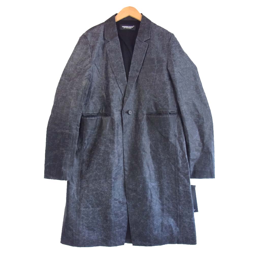 UNDERCOVER アンダーカバー UCV4308-2 コーティング コットン チェスター コート ブラック系 3【新古品】【未使用】【中古】
